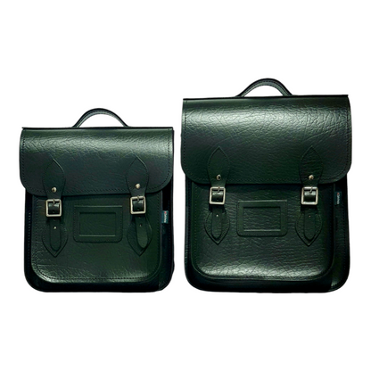 Handmade Leather City Backpack - Executive - Racing Green