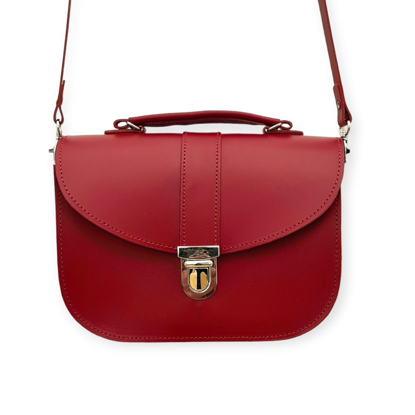 Olympia Handmade Leather Bag - Red  