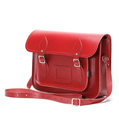 Handmade Leather Satchel - Red
