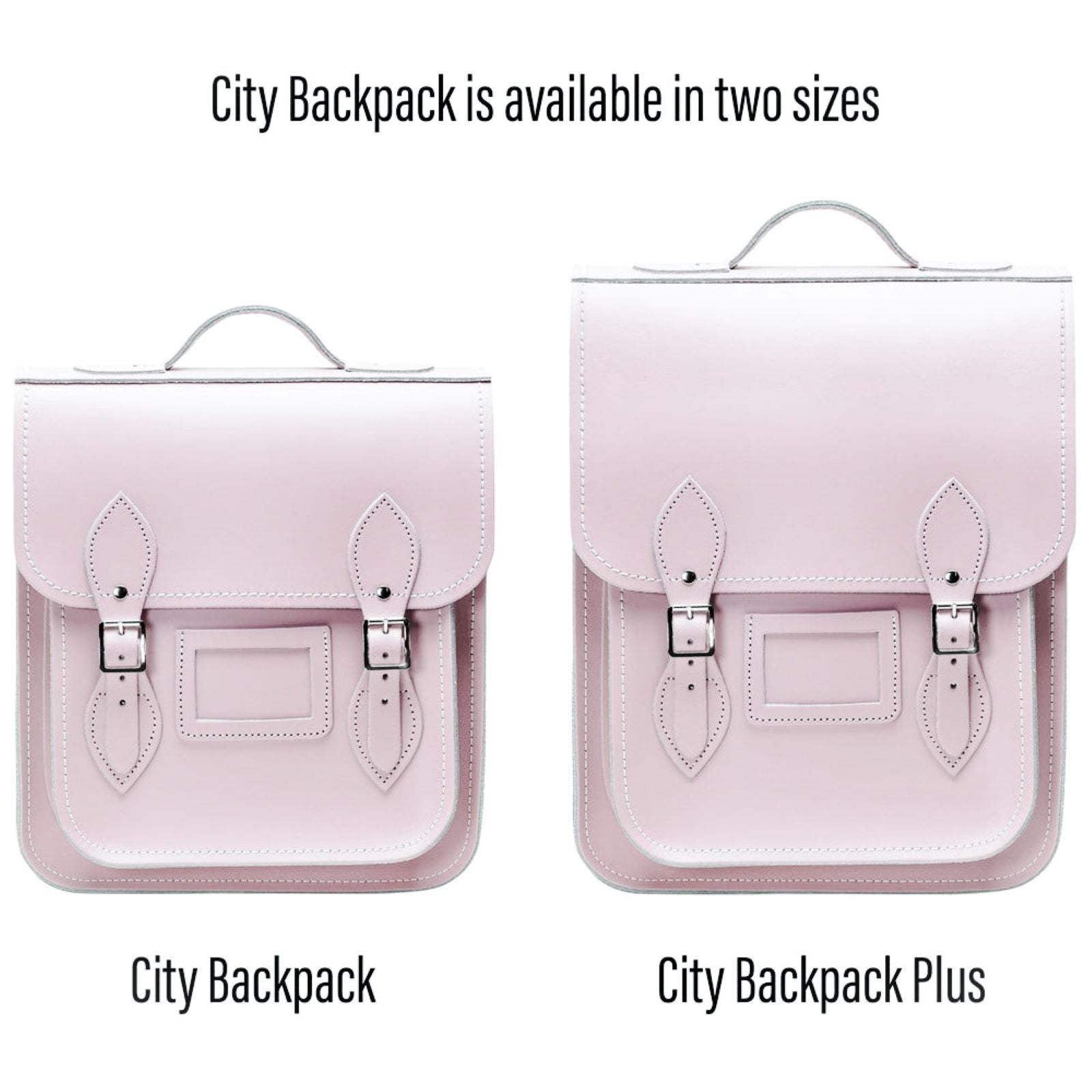 Handmade Leather City Backpack - Rose Quartz  