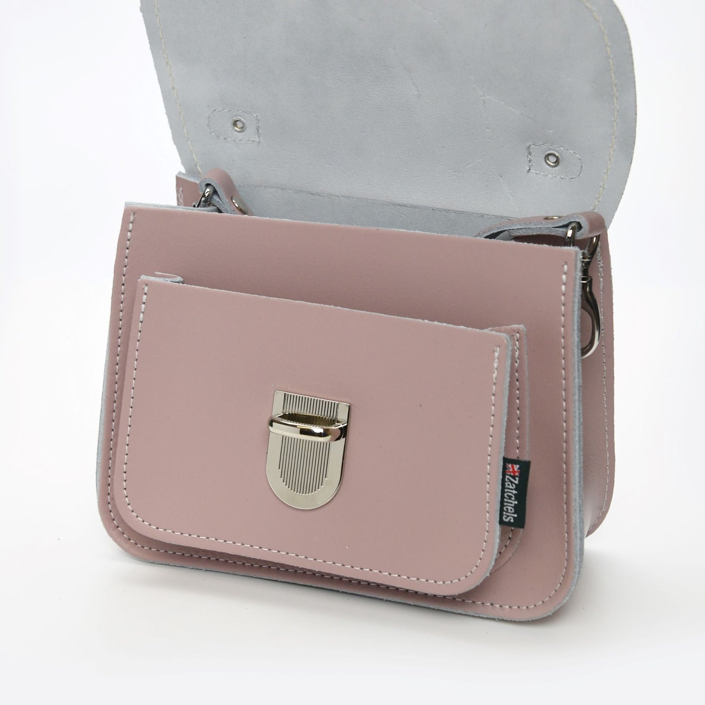 Luna Handmade Leather Bag - Rose Quartz  