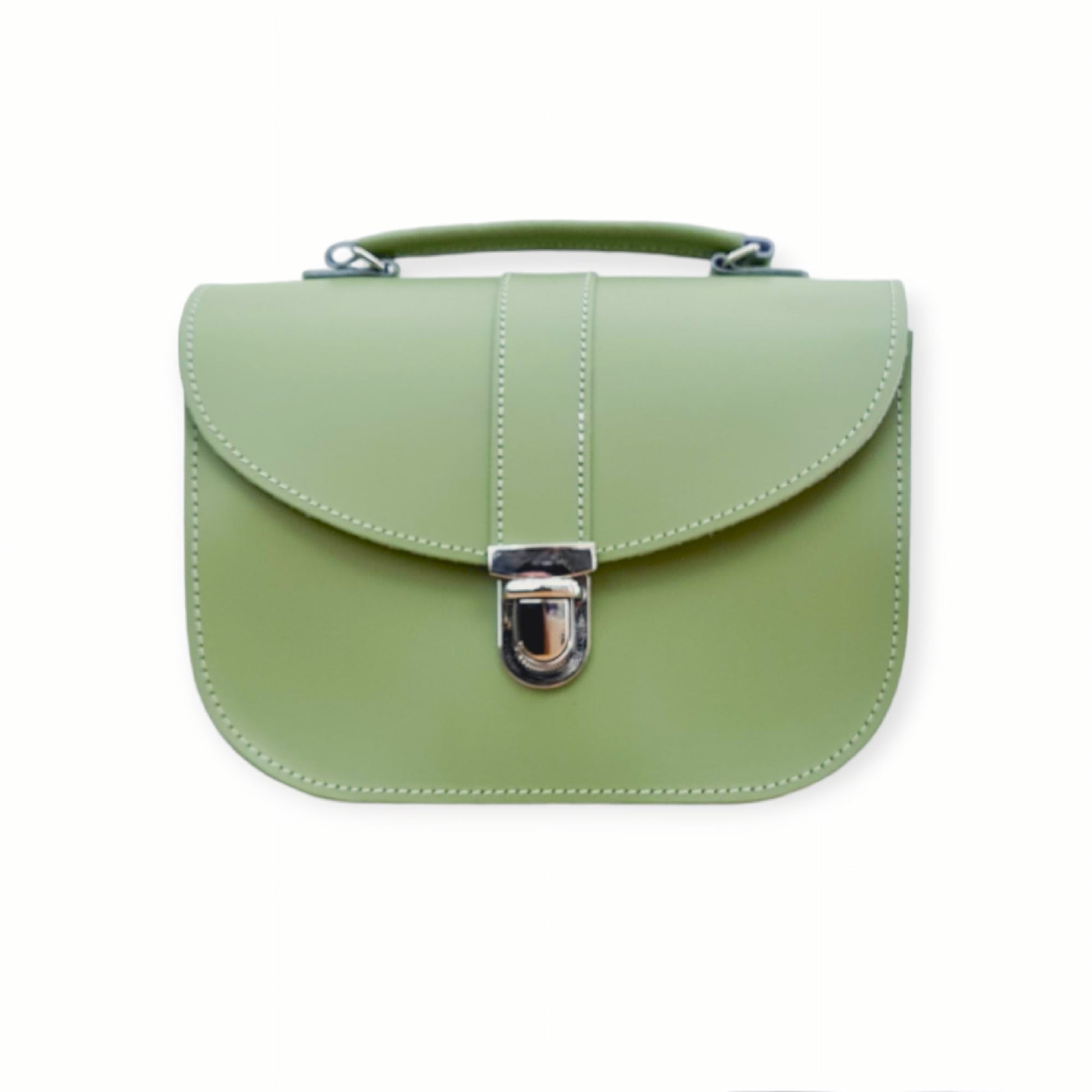 Olympia Handmade Leather Bag - Sage Green  