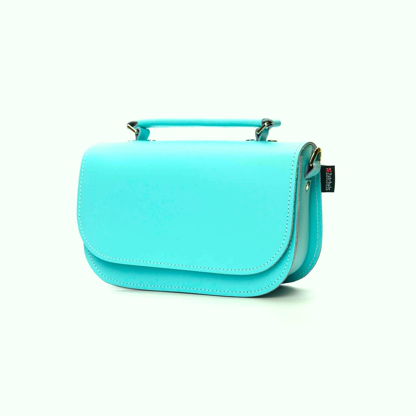 Aura Handmade Leather Bag - Limpet - Shell Blue  