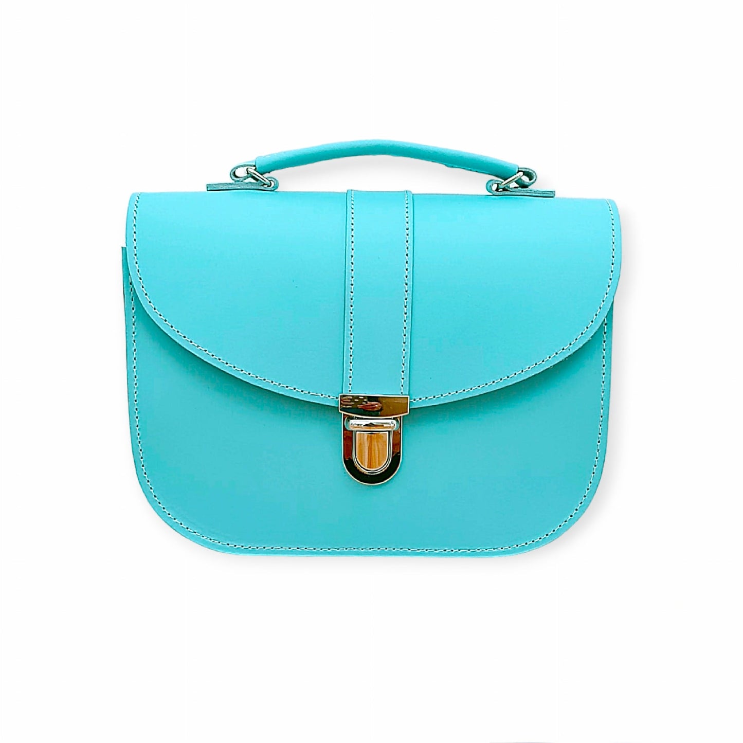 Olympia Handmade Leather Bag - Limpet - Shell Blue  