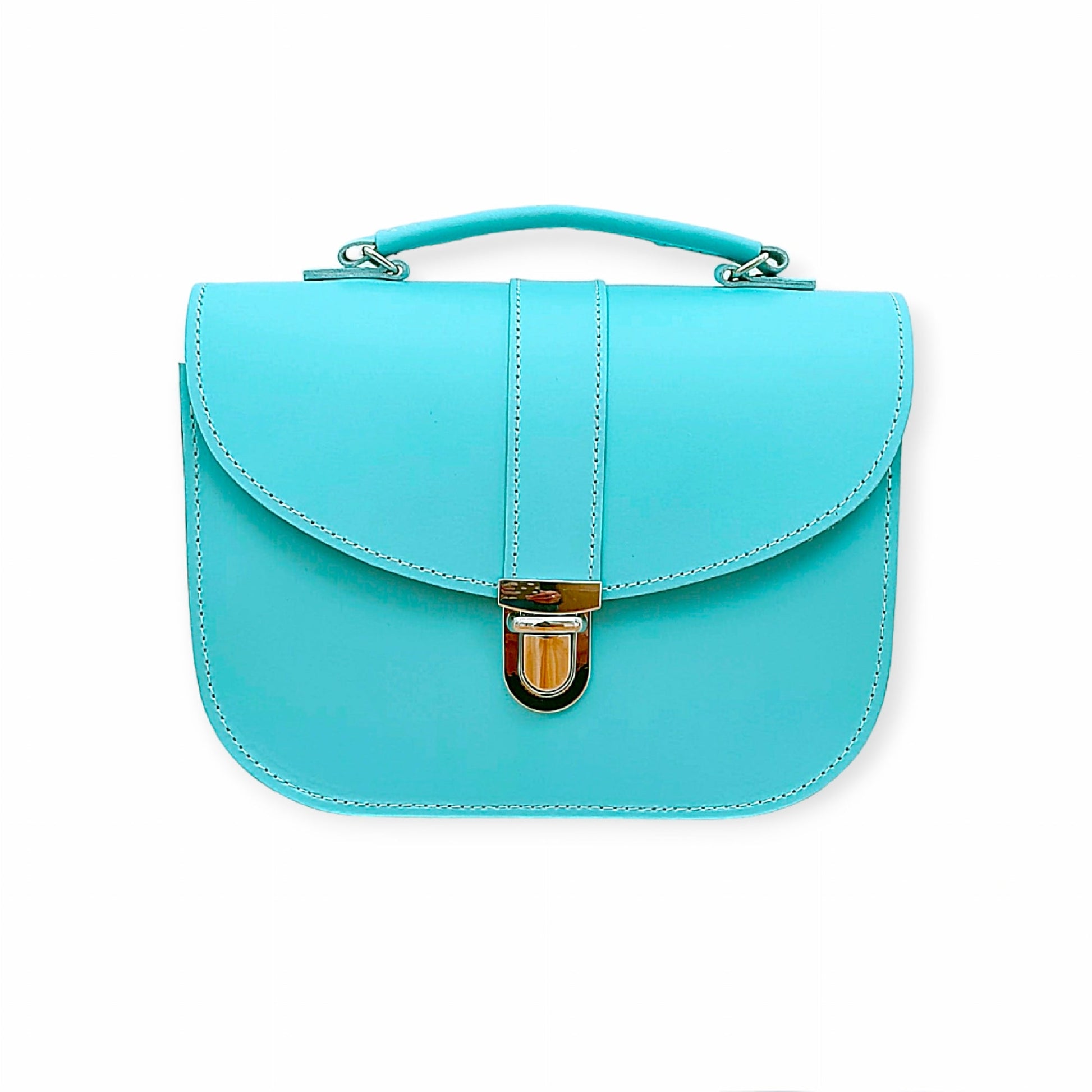 Olympia Handmade Leather Bag - Limpet - Shell Blue  