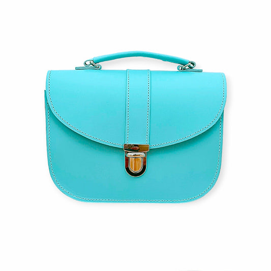 Olympia Handmade Leather Bag - Limpet - Shell Blue  