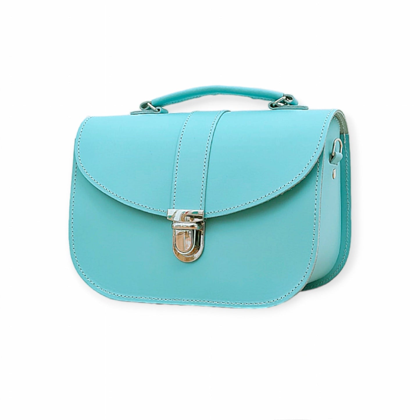 Olympia Handmade Leather Bag - Limpet - Shell Blue  