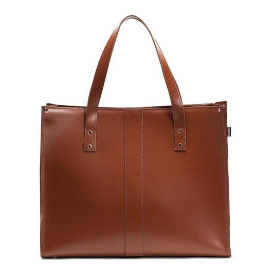Handmade Leather Shopper- Chestnut