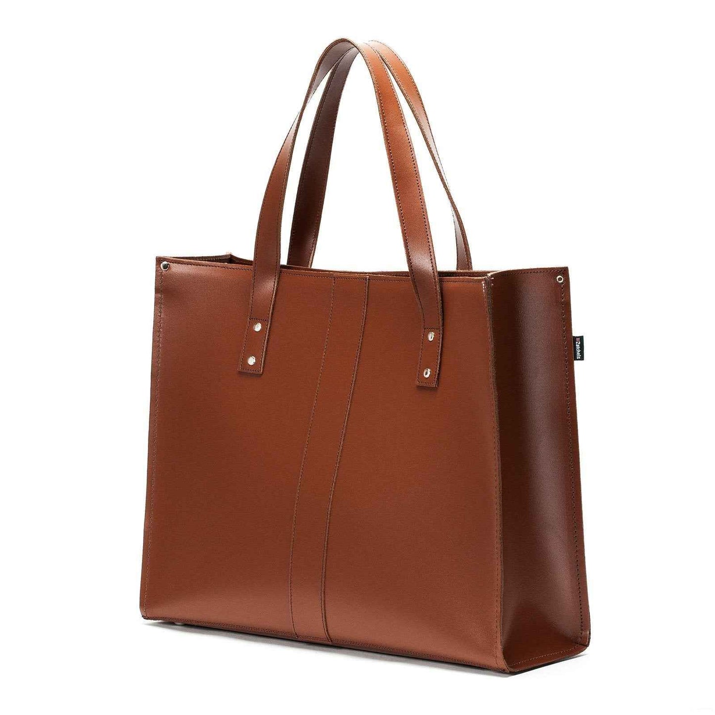 Handmade Leather Shopper- Chestnut