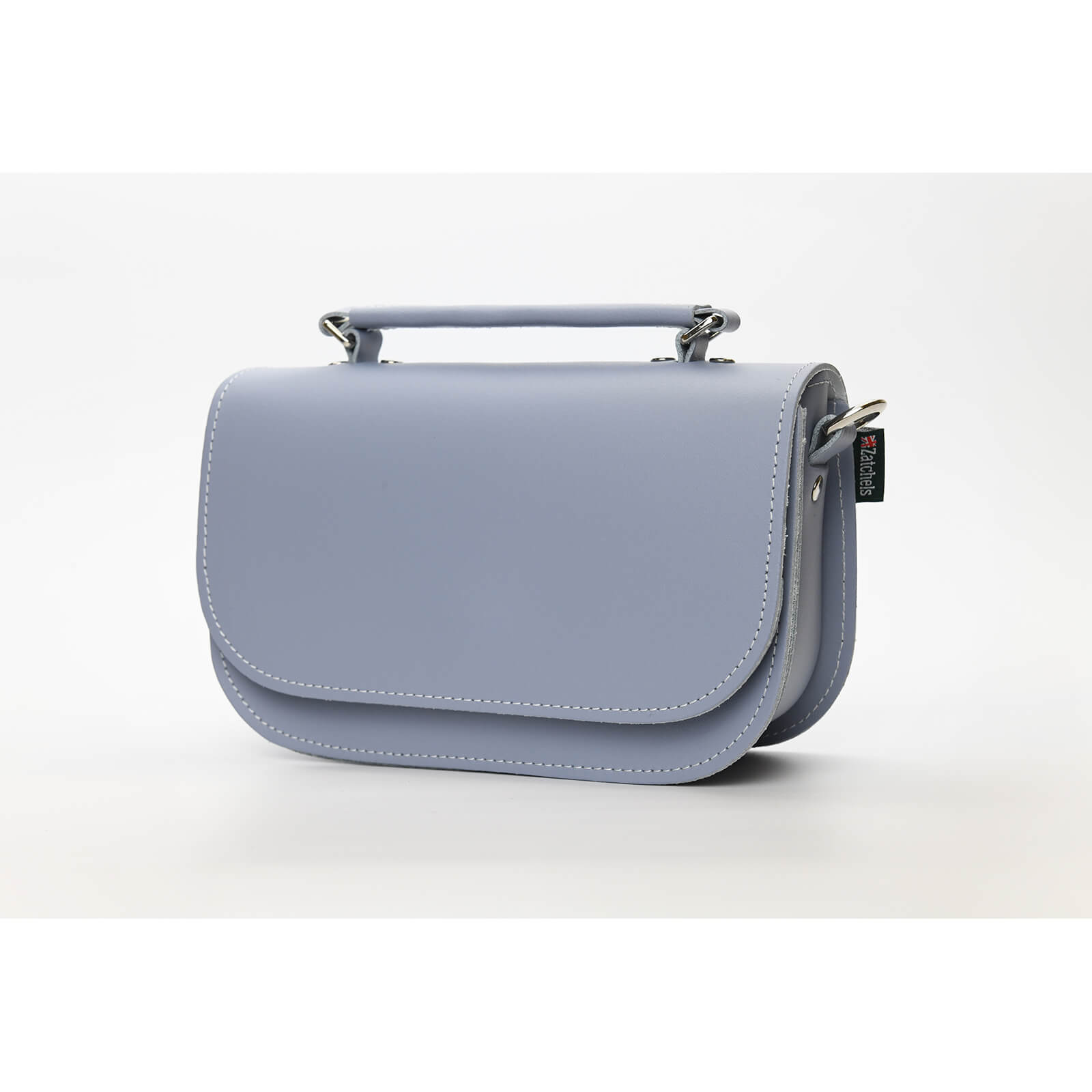 Aura Handmade Leather Bag - Lilac Grey  