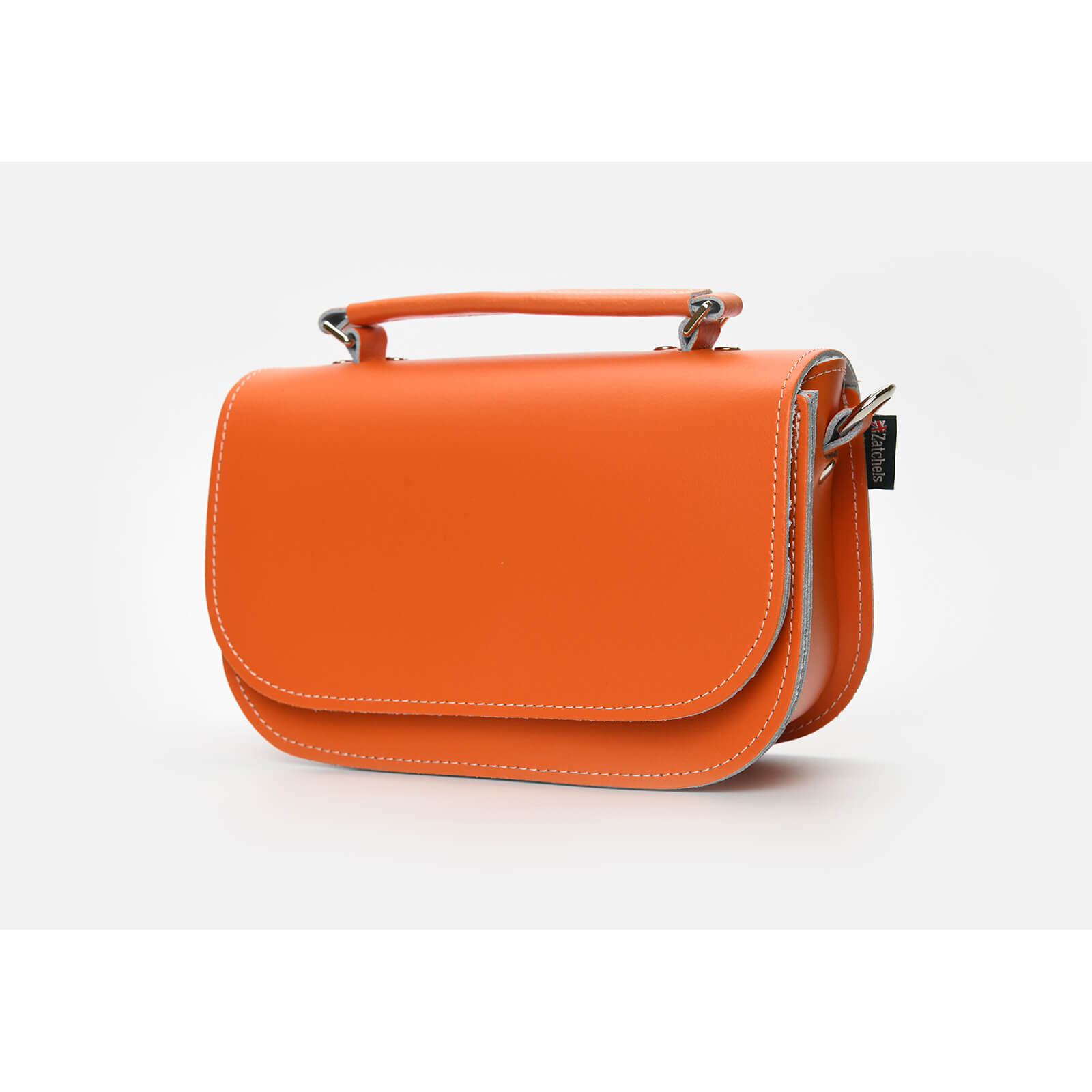 Aura Handmade Leather Bag - Orange  
