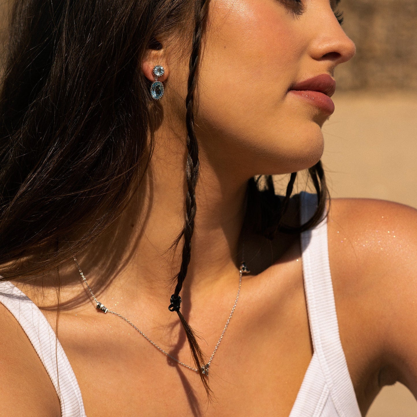 Silver Sky Blue Topaz Aurelia Earrings  