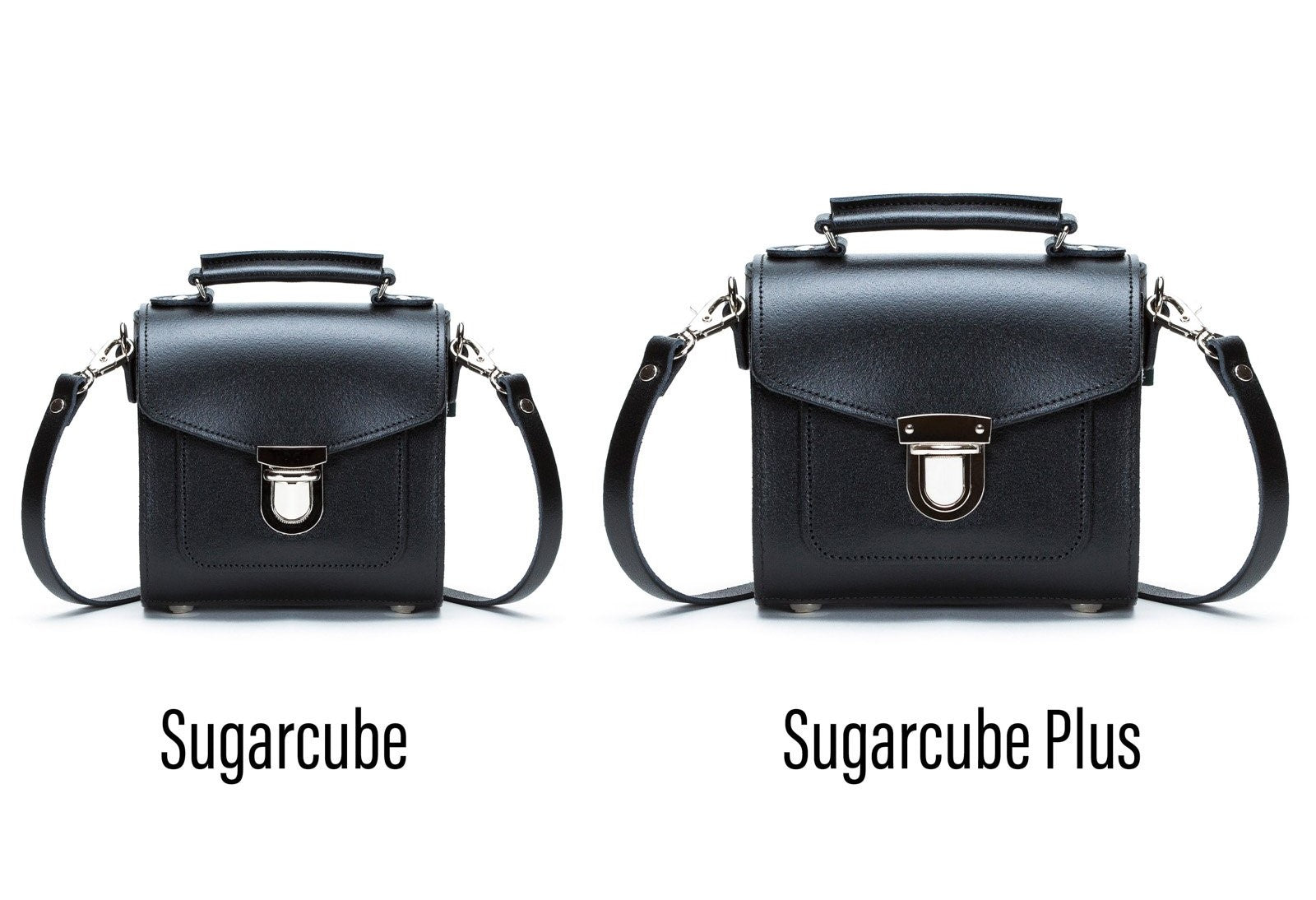 Handmade Leather Sugarcube Handbag - Zebra  