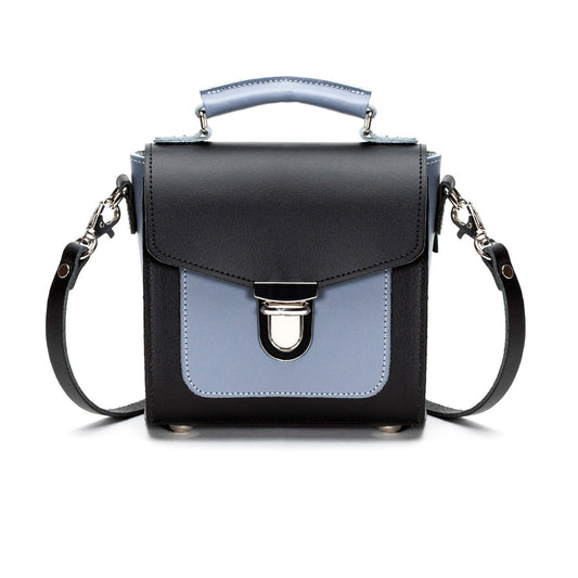 Handmade Leather Sugarcube Handbag - Mocha Mauve  