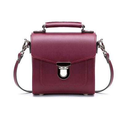 Handmade Leather Sugarcube Handbag - Oxblood