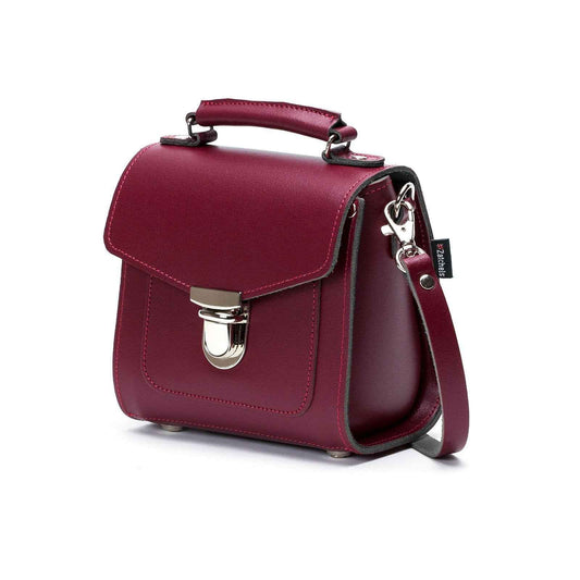 Handmade Leather Sugarcube Handbag - Oxblood