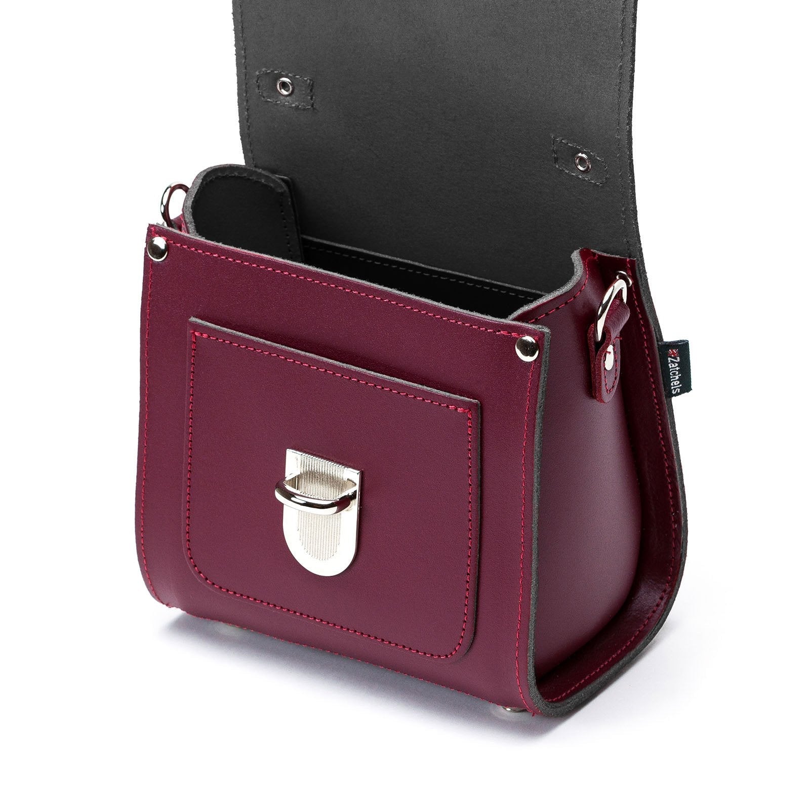Handmade Leather Sugarcube Handbag - Oxblood  