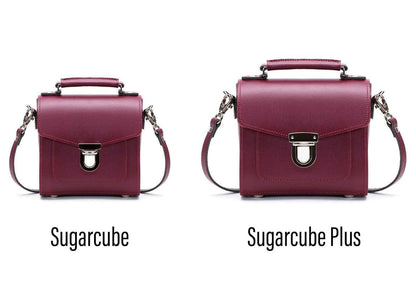 Handmade Leather Sugarcube Handbag - Oxblood