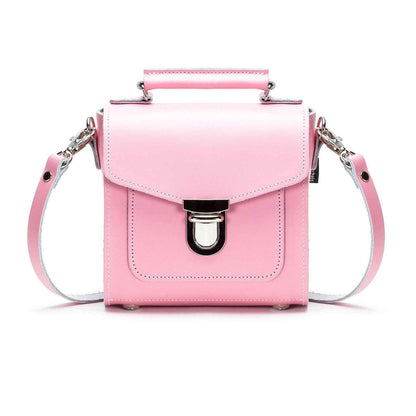 Handmade Leather Sugarcube Handbag - Pastel Pink