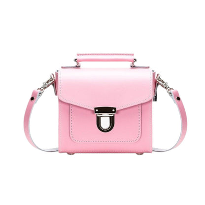 Handmade Leather Sugarcube Handbag - Pastel Pink