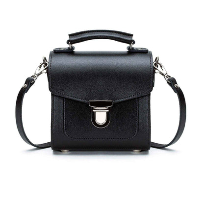 Handmade Leather Sugarcube Handbag - Zebra