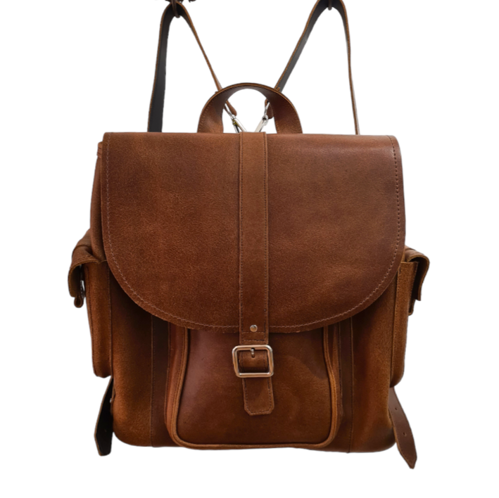 Men's Leather Tannery Backpack - Tan  