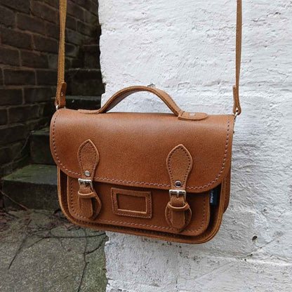 Leather Midi Satchel - Tannery Tan