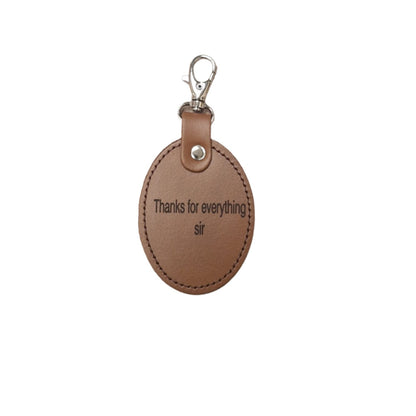 Leather Charm for Teacher - Free Engraving - Assorted Colours  