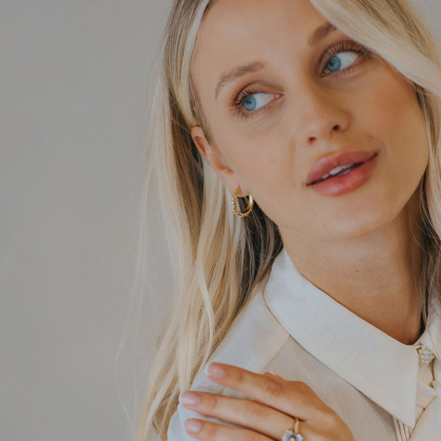 The Gold Hebe Hoop Earrings  