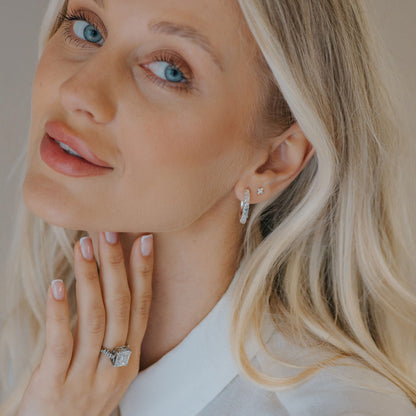 The Silver Hebe Hoops  