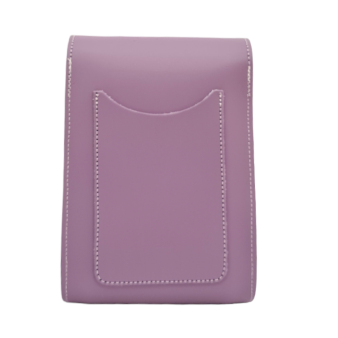 Handmade Leather Festival Phone Bag - Pastel Violet  