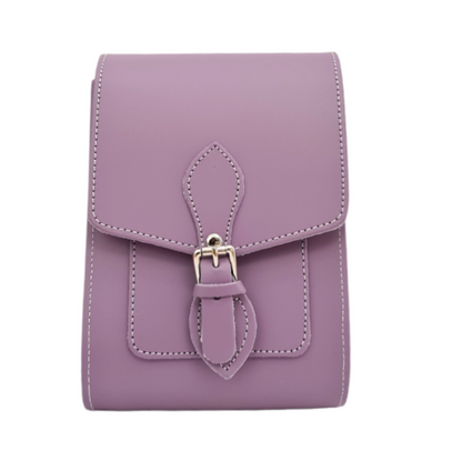 Handmade Leather Festival Phone Bag - Pastel Violet  