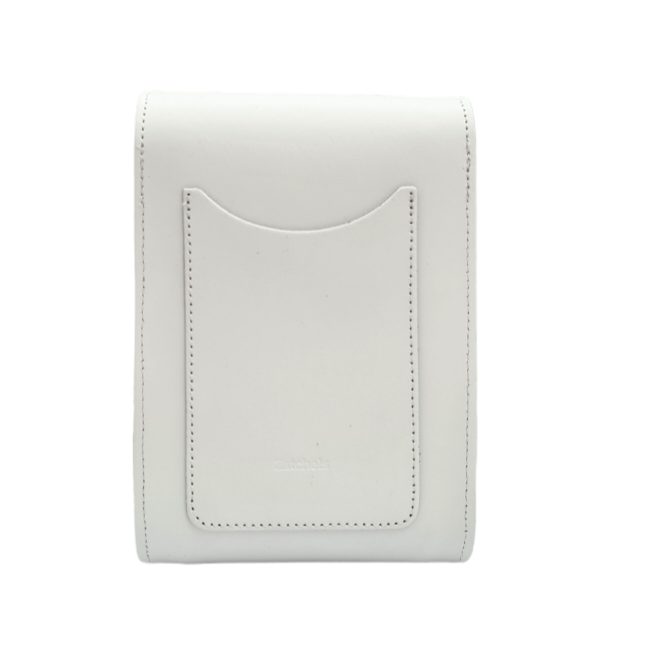 Handmade Leather Festival Phone Bag - White  