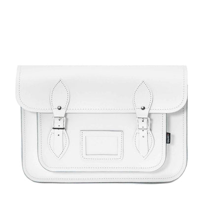 Handmade Leather Satchel - White