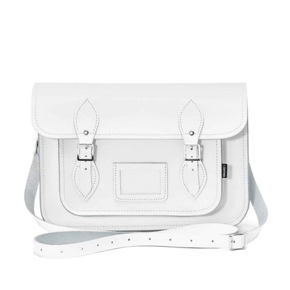 Handmade Leather Satchel - White