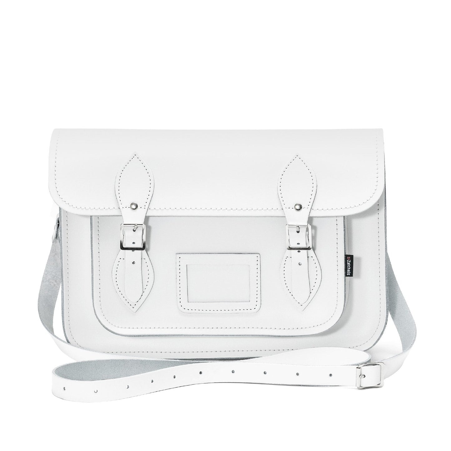 Handmade Leather Satchel White