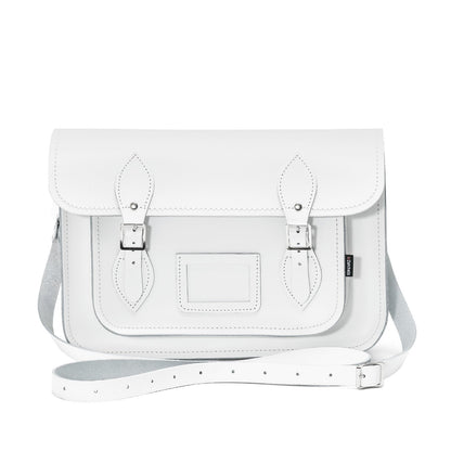 Handmade Leather Satchel White
