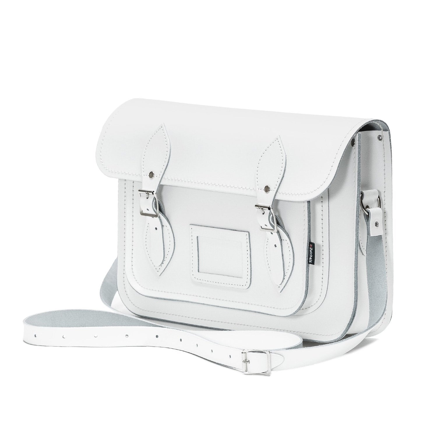Handmade Leather Satchel White