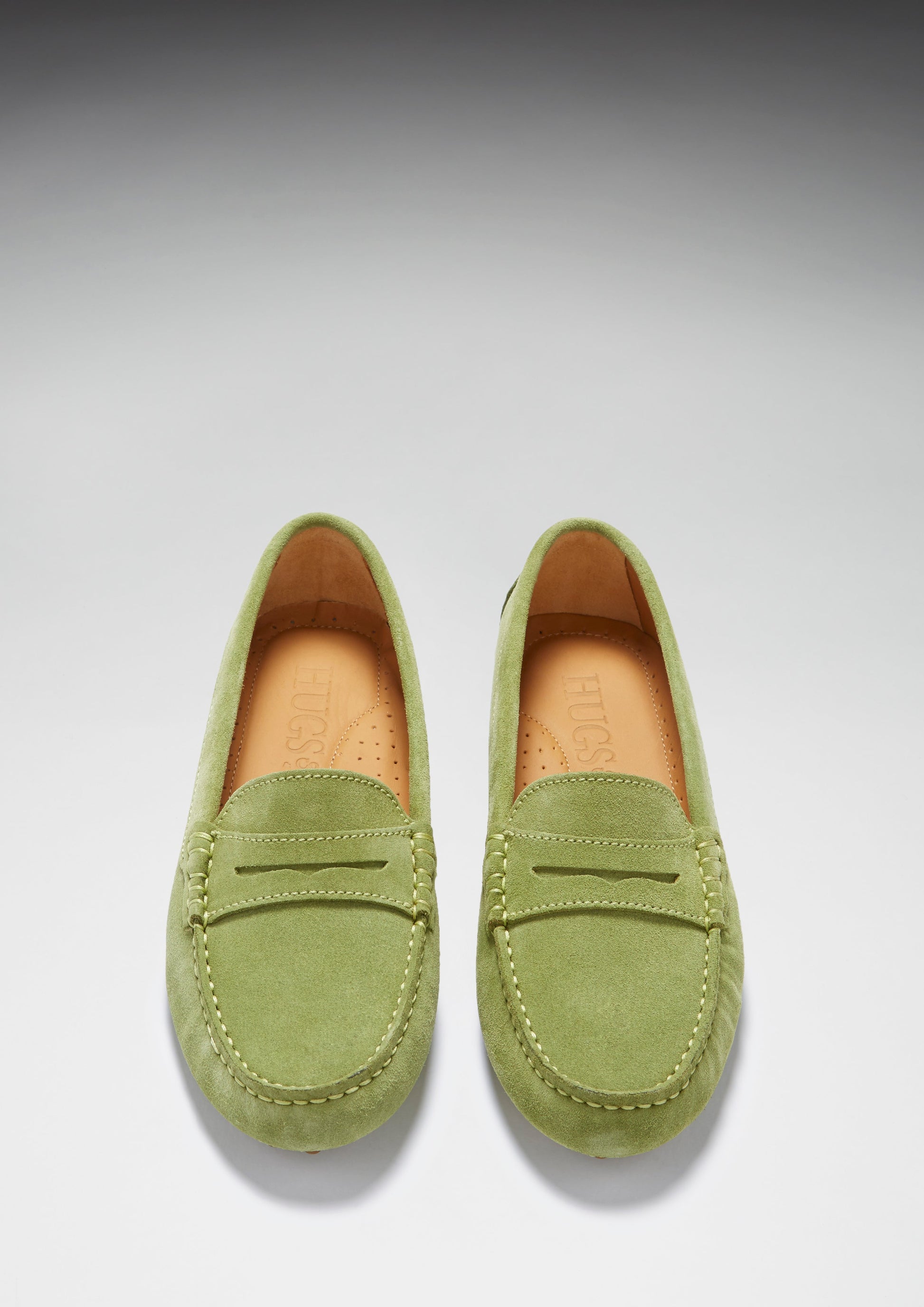 Women's Penny Driving Loafers, olive green  