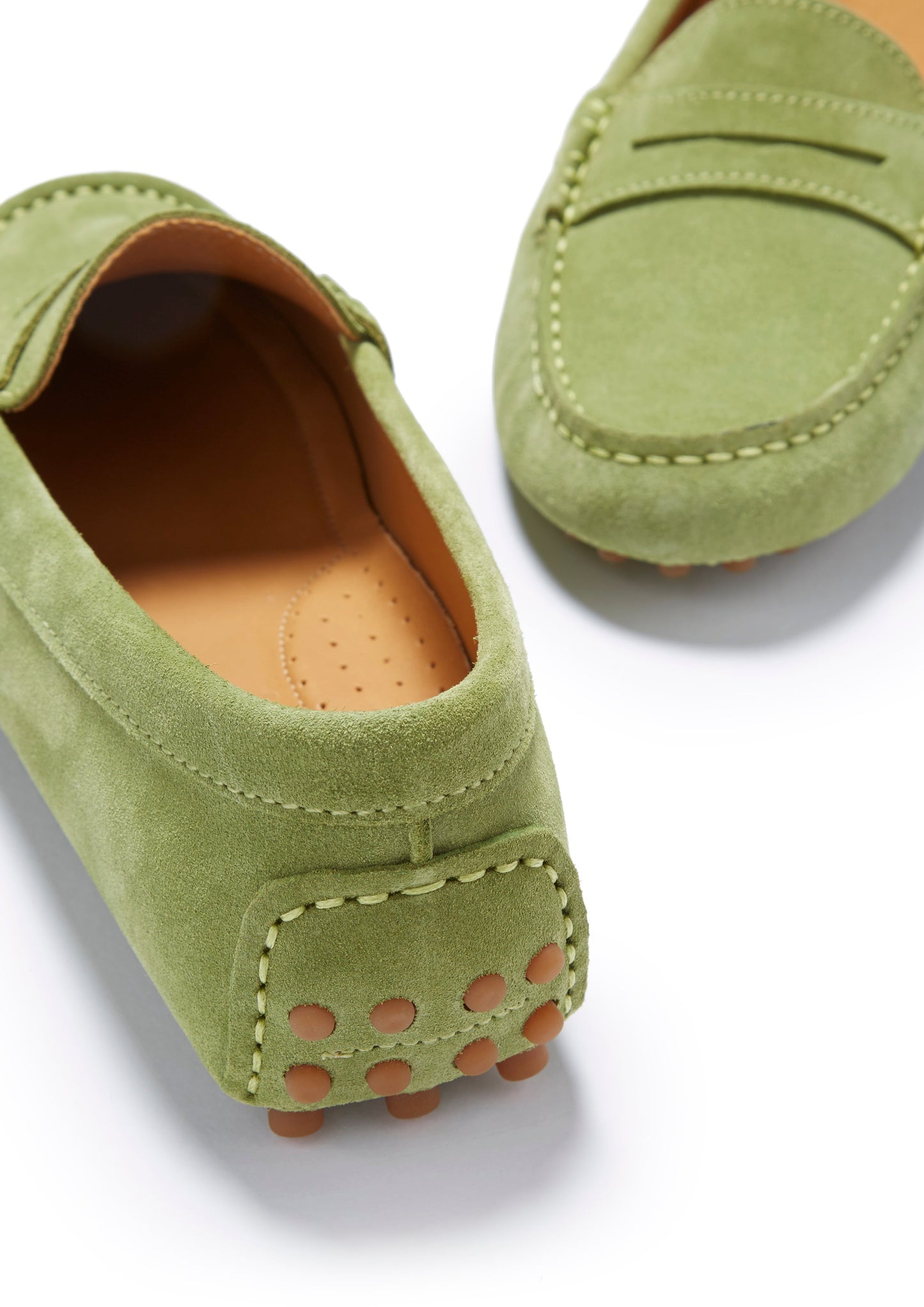 Women's Penny Driving Loafers, olive green  