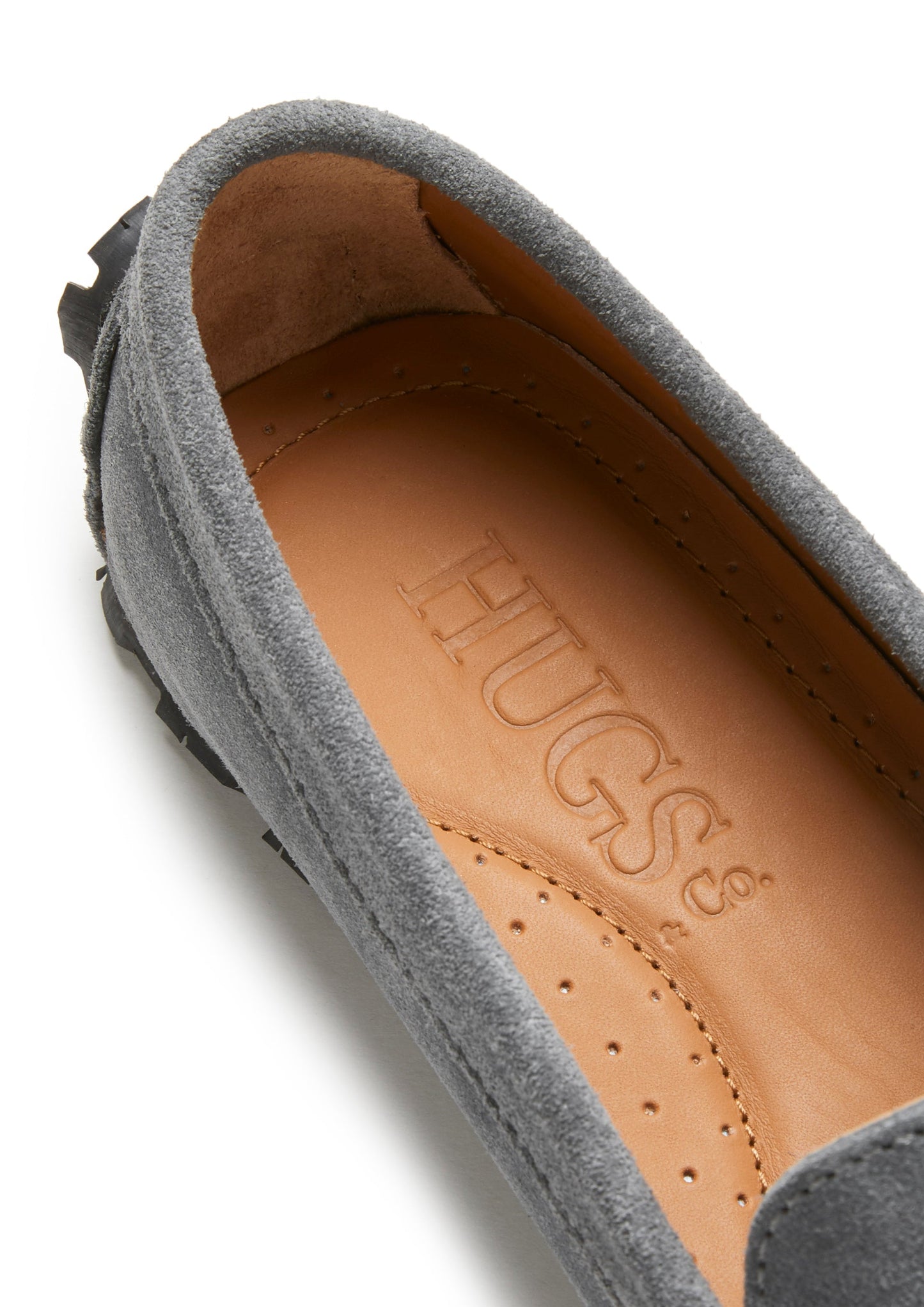 Women's Tyre Sole Penny Loafers, slate grey suede  