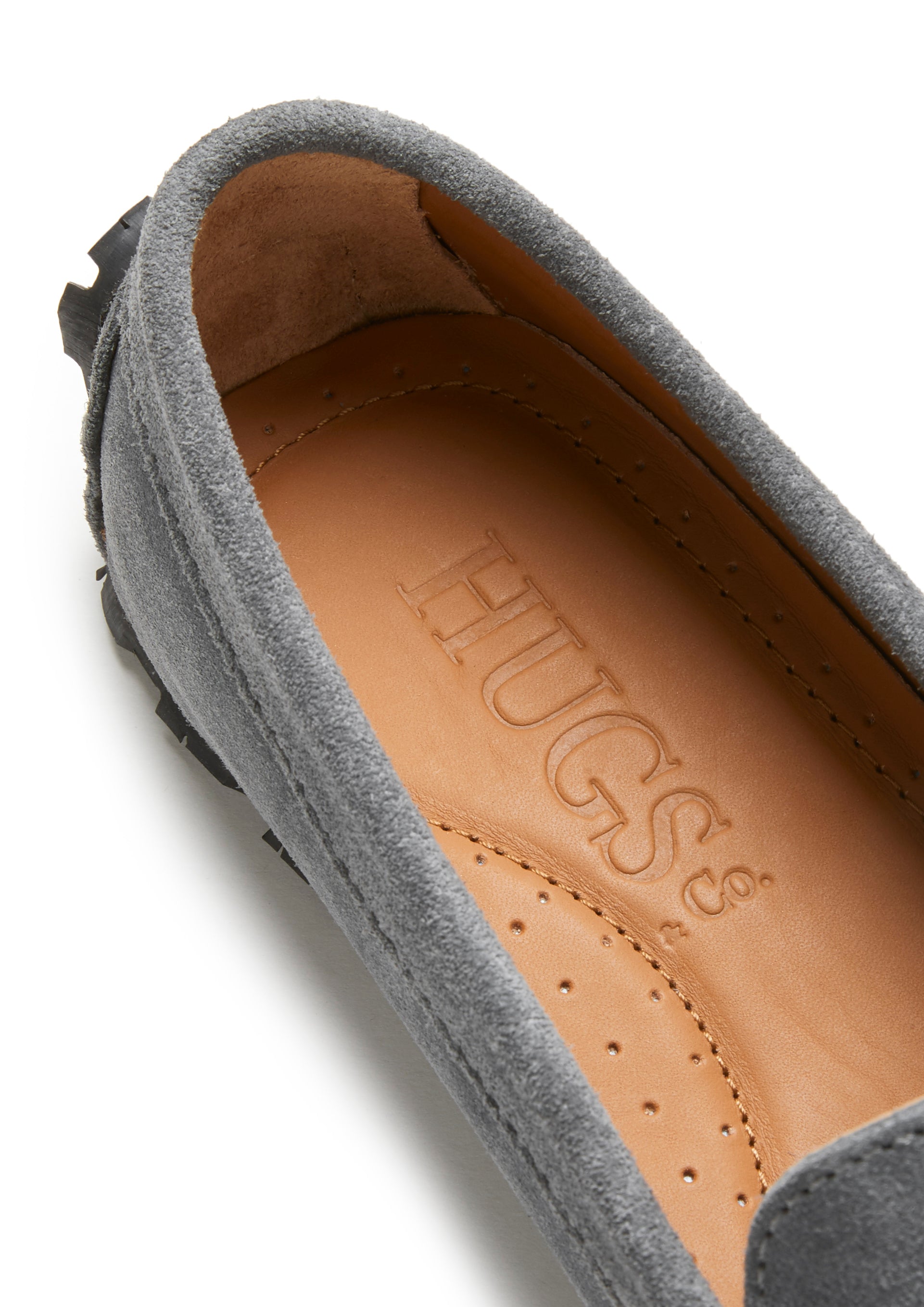 Women's Tyre Sole Penny Loafers, slate grey suede  