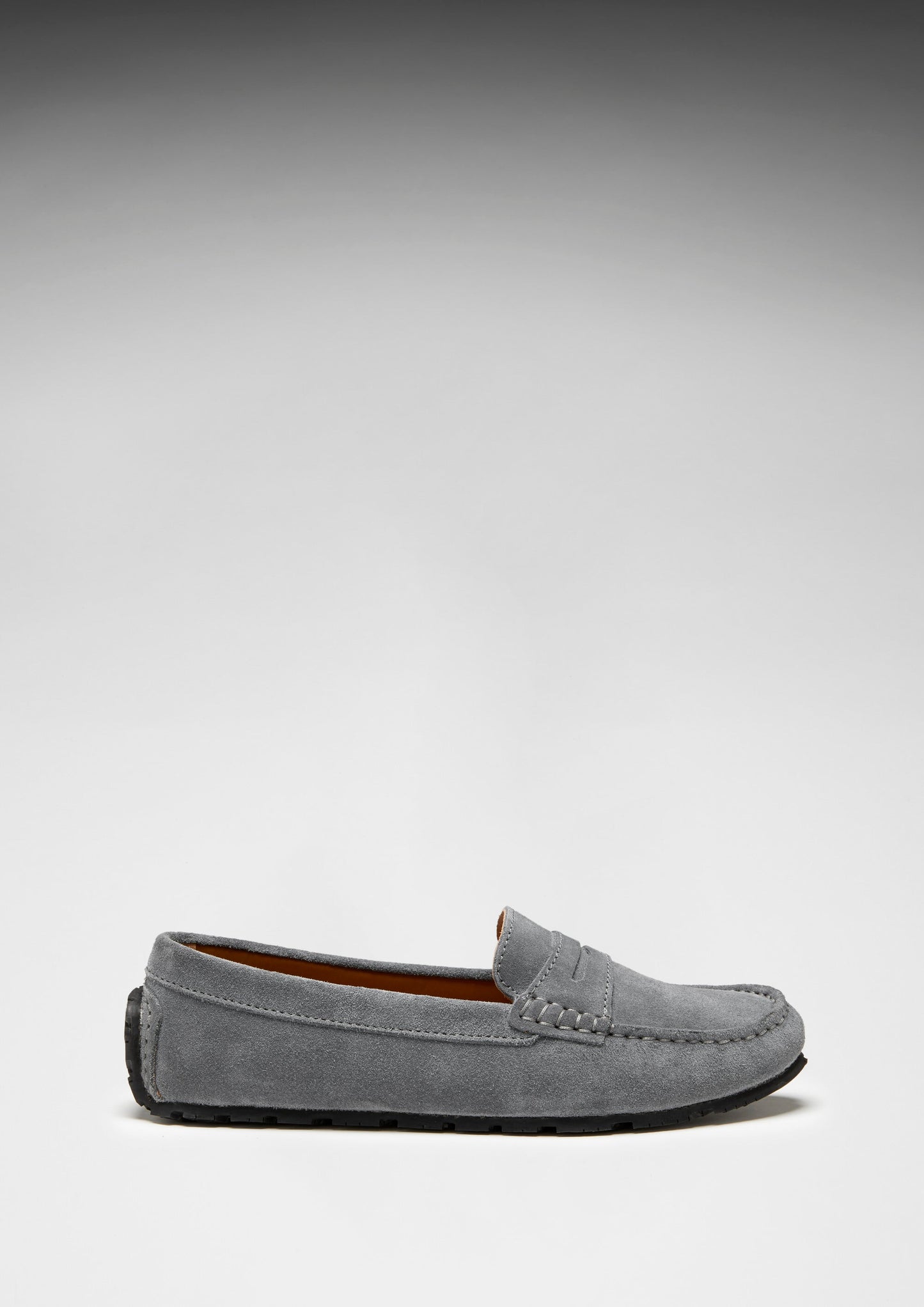 Women's Tyre Sole Penny Loafers, slate grey suede  