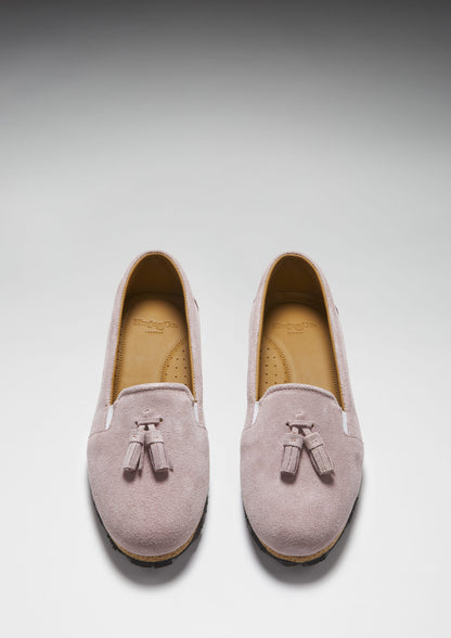 Women's Tasselled Espadrilles, powder pink suede  