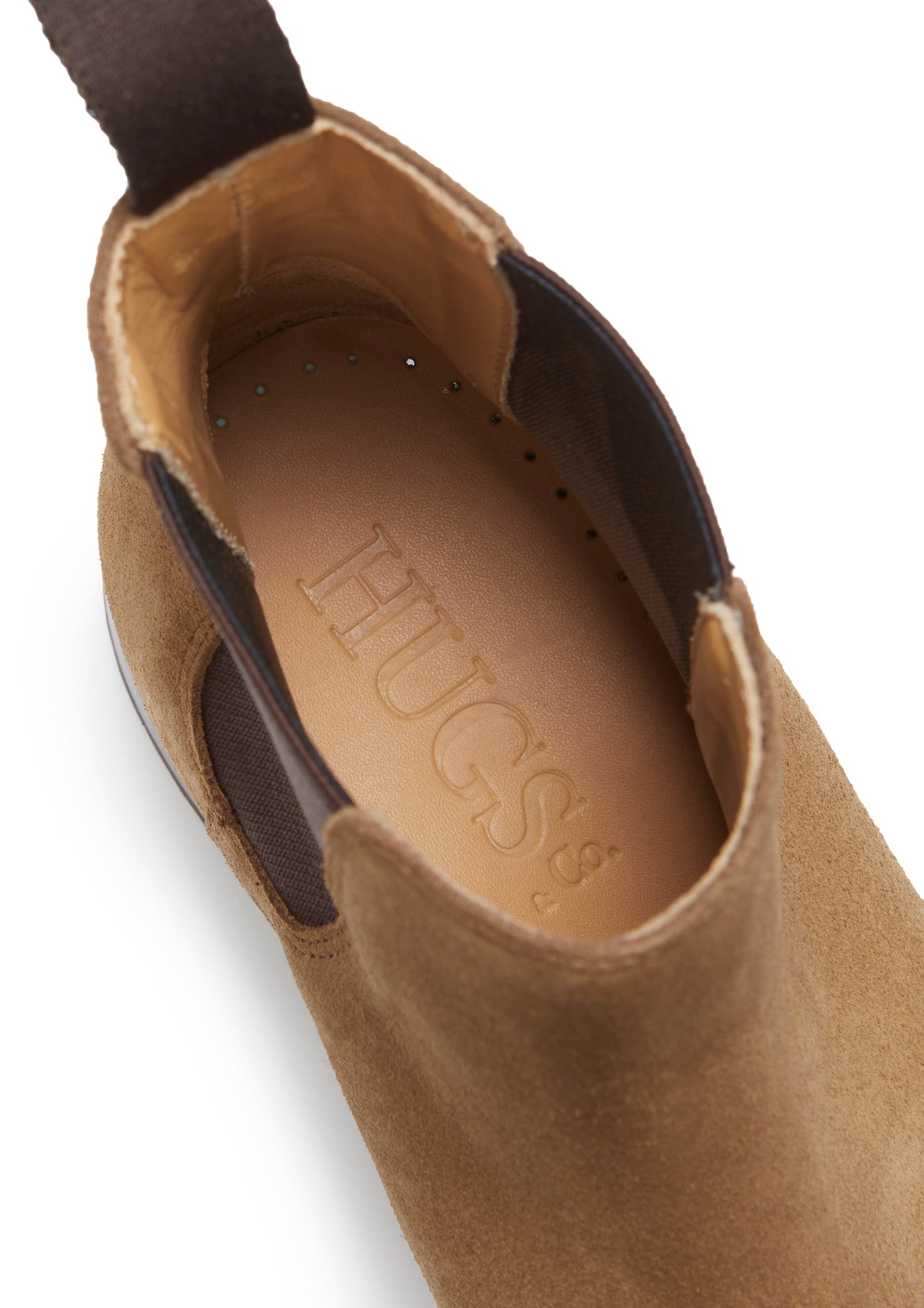 Women's Tobacco Suede Chelsea Boots, Welted Leather Sole  