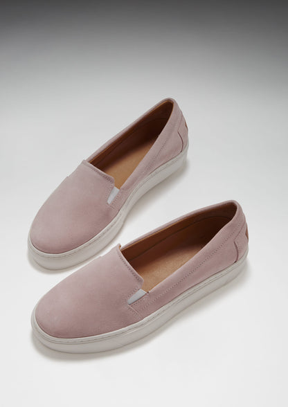 Women's Slip-On Sneakers, ice pink suede  