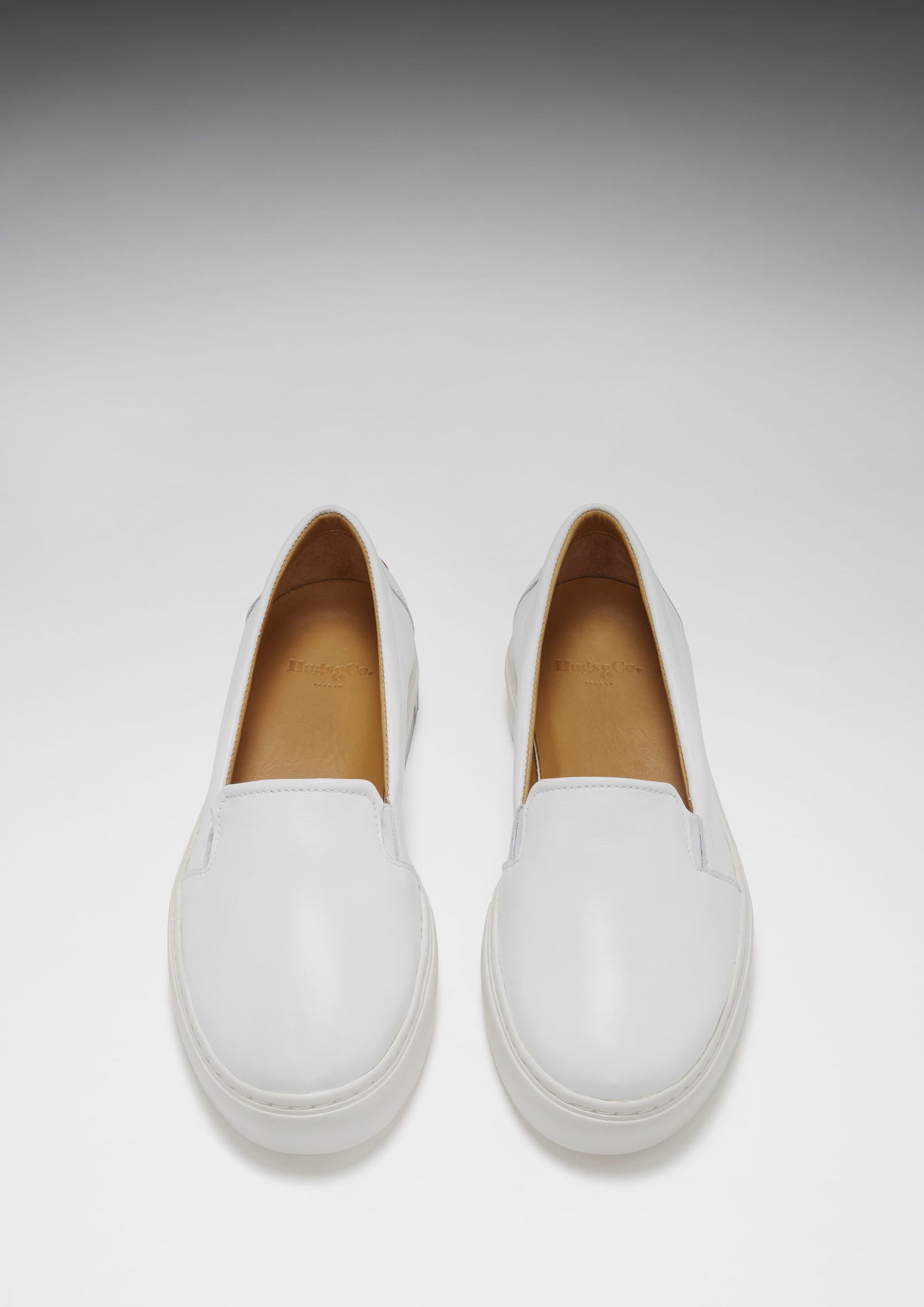Women's Slip-On Sneakers, white leather  