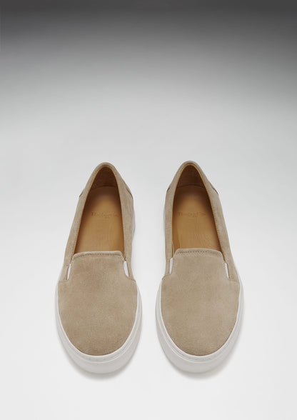 Women's Slip-On Sneakers, taupe suede  