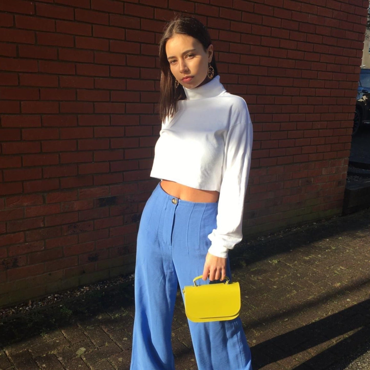 Aura Handmade Leather Bag - Lilac Grey  